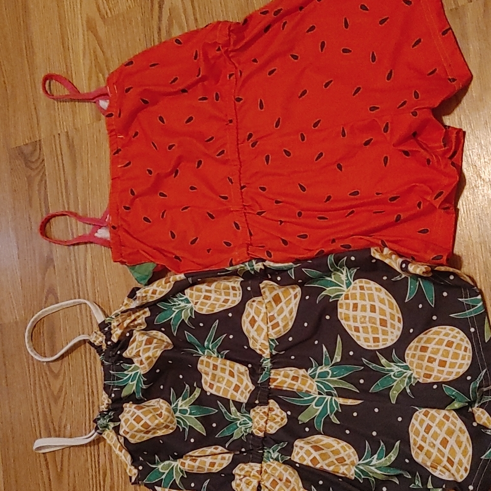 Pineapple and Watermelon Rompers - Picture 2 of 4